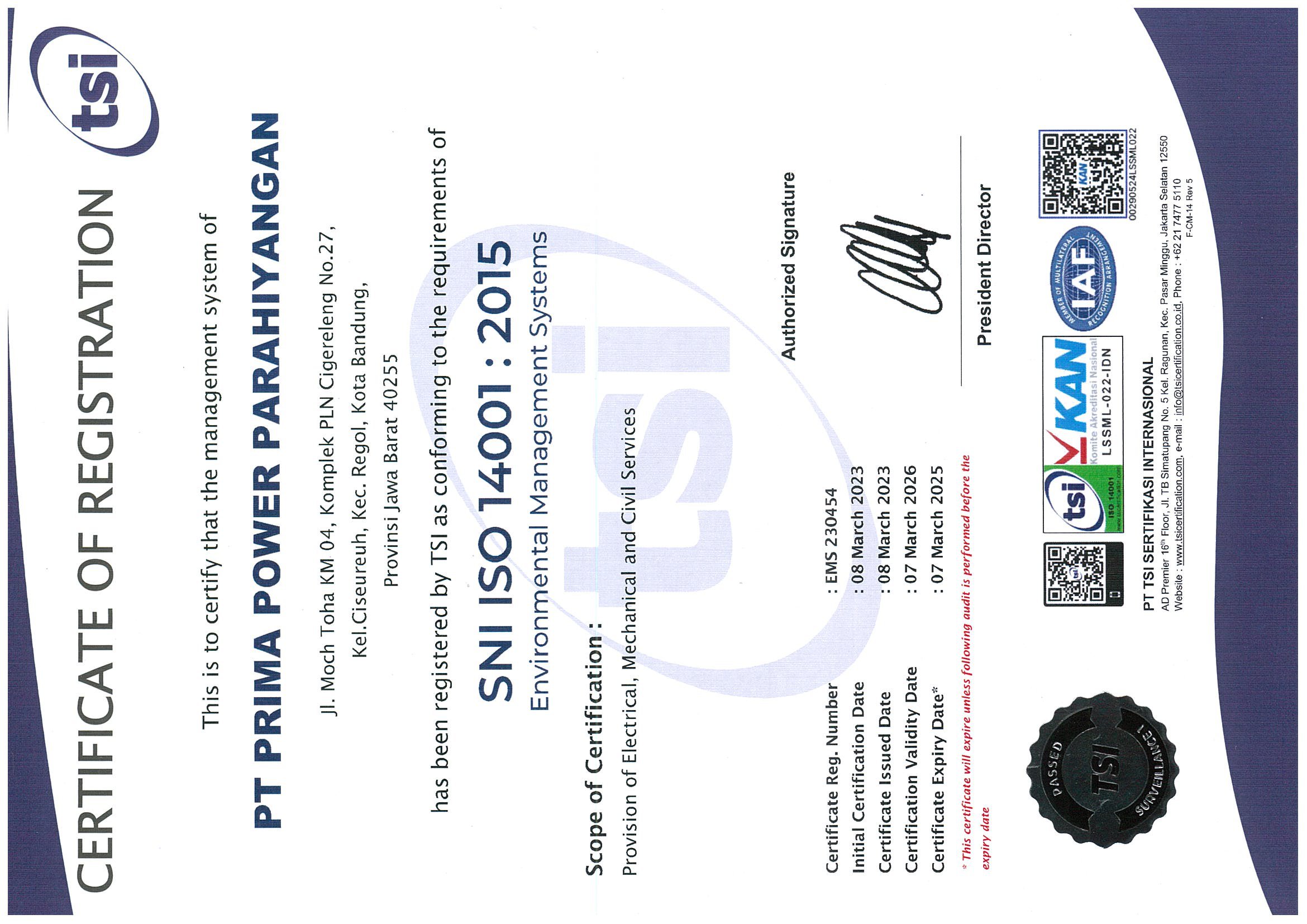 EMS230454 PT PRIMA POWER PARAHIYANGAN