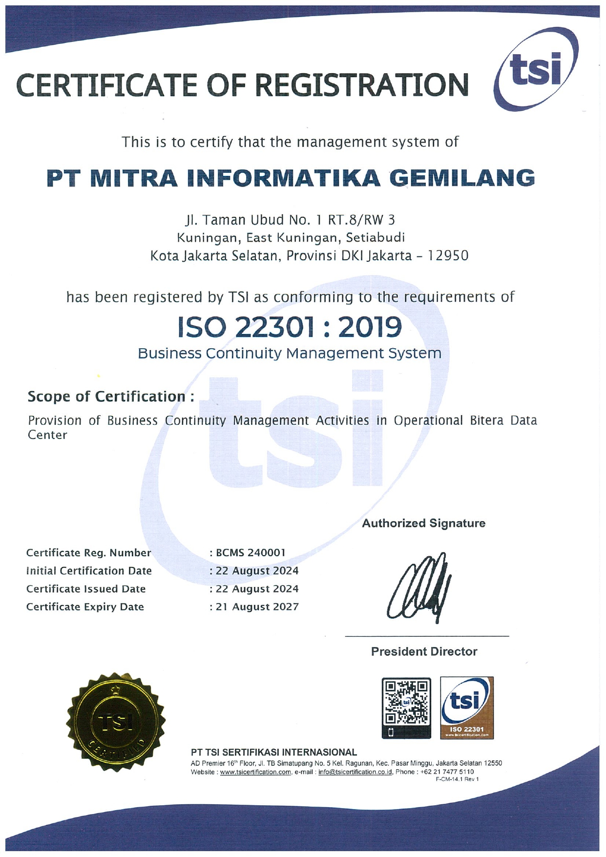 BCMS240001 PT MITRA INFORMATIKA GEMILANG