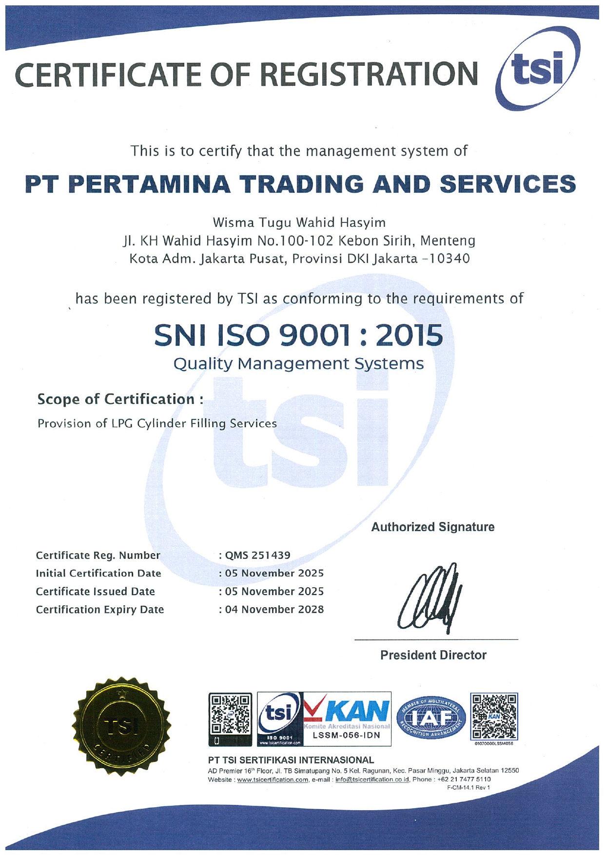 QMS 251439 PT PERTAMINA TRADING AND SERVICES page 0001